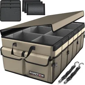 Frtm-v1 Fortem Car Trunk Organizer - Collapsible Suv Storage 85l Non-slip Foldable