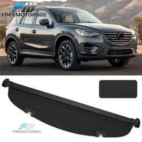Fz-5-tc-mcx513-bkcf Freemotor802 Fits 2013-2016 Mazda Cx-5 Cx5 Retractable Trunk Cargo Cover Carbon Fiber Texture