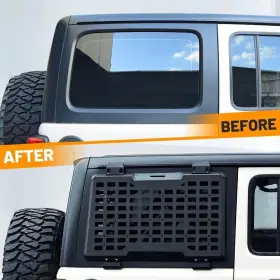 Furyengraver 2018-2024 4 Rear Window Storage Molle Panel Flank Jeep Wrangler Jl Door #2