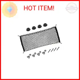 Auimsocoru705 Geartronic Car Rear Cargo Net Adjustable Elastic Storage Organizer Trunk Storag