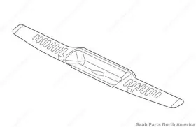 15778304-aa Genuine Saab Trunk Trim Scutt Plate Ebony For Center 2005-2008 9-7x 15778