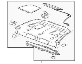 09076321 Gm Genuine Pkg Tray Trim