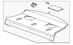 22848635 Gm Genuine Light Neutral Rear Window Panel Trim