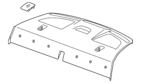 23264678 Gm Genuine Jet Black Rear Window Panel Trim