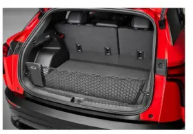 23398581 Gm Vertical Cargo Net With Storage Bag Featuring Bowtie Logo Chevy
