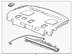 26221489 Gm Genuine Light Titanium Rear Window Panel Trim