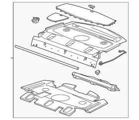 84006869 Gm Genuine Jet Black Rear Window Panel Trim