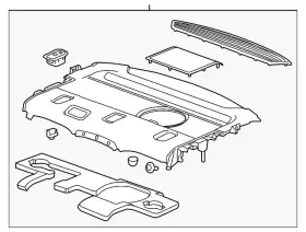 84479900 Gm Genuine Maple Rear Window Panel Trim