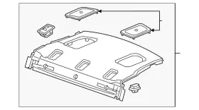 84555870 Gm Genuine Black Rear Window Panel Trim