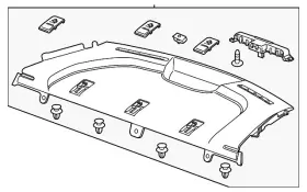95137239 Gm Genuine Very Dark Pewter Rear Window Panel Trim