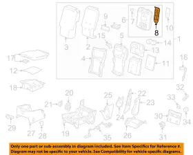 84166727 Gm Oem 2019-2026 Silverado Sierra Folding Center Console Armrest Tray Liner