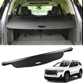 Adv-5-tc-gmcacd17-bk Gmc 840355586046 For 17-23 Acadia Retractable Rear Trunk Cargo Security Cover Shade Black Pvc
