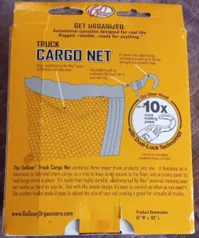 Wx68 Go Gear 079976751216 Truck Cargo Heavy Duty Net One Size Fits All 3 In 1 Black 61 Inch L #3