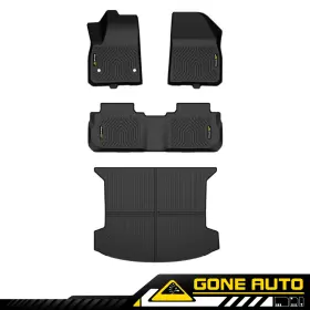 Ga856626 Gone-auto Fit For 2018 Cadillac Xt5 All Weather Floor Mats And Trunk Cargo Liner Tpe Black