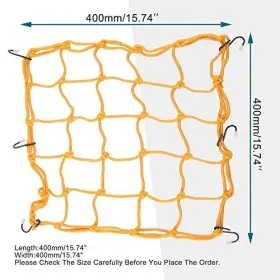 Goofit 702114896738 15 Inch X Elasticated Bungee Luggage Cargo Net With Hooks Hold Down For Motor #2