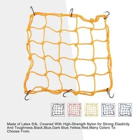 Goofit 702114896738 15 Inch X Elasticated Bungee Luggage Cargo Net With Hooks Hold Down For Motor #3