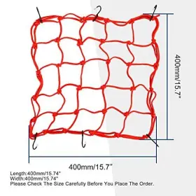 Goofit 702114896752 15 Inch X Elasticated Bungee Luggage Cargo Net With Hooks Hold Down For Motor #2