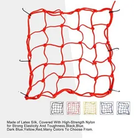 Goofit 702114896752 15 Inch X Elasticated Bungee Luggage Cargo Net With Hooks Hold Down For Motor #3