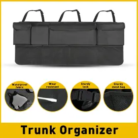 Suv02 Greatautopartsauxi Car Organizer Seat Accessories Trunk Bag 8 Storage Pockets Mesh Oxford Back 600d