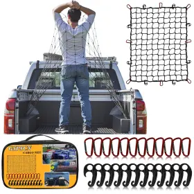 Hww-5x7 Gspscn Heavy Duty Cargo Net For Pickup Trailer Boat Rv - 15ftx21ft 24 Clips