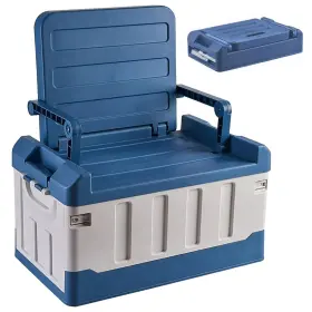 Zdx001 Haofaluc Trunk Organizer With Lid For Car 60l Seatable Camping Waterproof