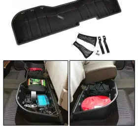 Gnt56214756 Hecasa Underseat Storage Box For 07-18 Chevrolet Silverado 07-2019 Gmc Sierra Crew Cab