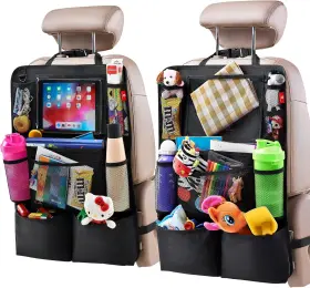 Sy03 Helteko Backseat Car Organizer Kick Mats Back Seat Protector With Black