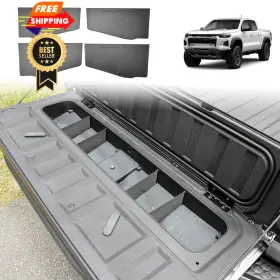 Hgw25084-bk Hgwei Tailgate Storage Dividers Compatible With Chevy Colorado/gmc Canyon