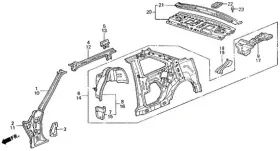 66511-sg7-a00zz Honda Genuine Panel Rear Windshield Outer