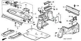 84500-s84-a30za Honda Genuine Tray Assembly Rear B95l Lapis