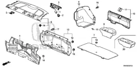 84505-tr5-a01zb Honda Genuine Tray Rear G69l Pale Moss Gray