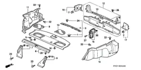 84512-sv7-a00za Honda Genuine Cover Rear Bulkhead Nh120l Star Black