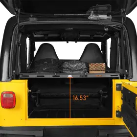 Bxg.1029-s Hooke Road Interior Storage Basket Cargo Luggage Rack Carrier Fit 97-06 Jeep Wrangler Tj #3