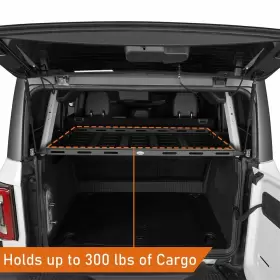 Bxg.8907-s Hooke Road Interior Cargo Basket Rack With Rope Net For 2021-2024 Ford Bronco 4-door Hardtops #2