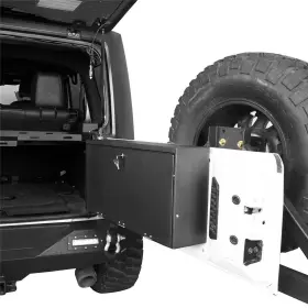 Mmr.20086 Hooke Road Black Foldable Tailgate Table Storage Lockable Box Fit 2015-18 Jeep Wrangler Jk #3