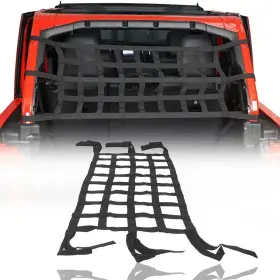Qp.mmr-2013 Hooke Road Black Nylon Mesh Cargo Net With Reinforced Tape Fit 97-23 Jeep Wrangler Tj Jk Jl
