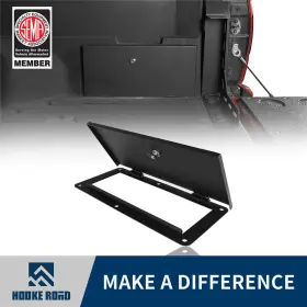 Tkm.11001 Hooke Road Bed Security Lockbox Steel Cover Fit 2016-2023 Toyota Tacoma 3rd Gen