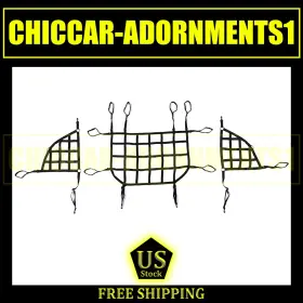Cca2025071607 Hthe 3set Cargo Restraint System Net Cover For 2007-2018 Jeep Wrangler Jk Jku 2 Door