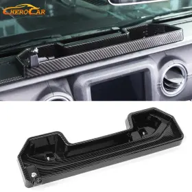 Hthe20050705kdfg471 Hthe Carbon Fiber Phone Holder Base Mount Storage Tray Box For Wrangler Jl 2021 4xe