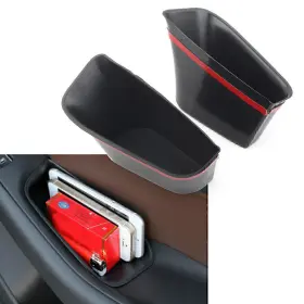 Hukyu 612047798231 2pcs Car Rear Door Handle Armrest Storage Box Tray Bin Kit For Audi Q5 2009-2016 #3