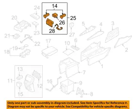 84630s20204x Hyundai Oem 19-20 Santa Fe Console Console-tray