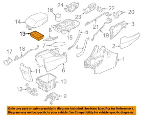 846554z100nbc Hyundai Oem 13-16 Santa Fe Sport Console Console-tray