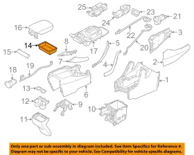 84655b8500nbc Hyundai Oem 17-19 Santa Fe Xl Console Console-tray
