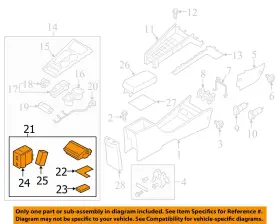 Hyundai Oem 84680k4bc0try 22-23 Kona Electric Console Console-tray