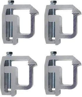 Tlc-4 Ifjf Mounting Clamps Truck Caps Camper Shell Powder-coated Replacement For Silver
