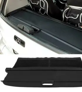 Smart-cc-08-15 Ikon Motorsports 2008-2015 Smart Fortwo Rear Trunk Black Oe Style Retractable Cargo Cover