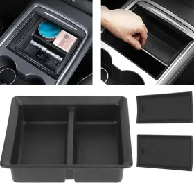 T4013 Imountek Fit For 2021 2022 2023 Tesla Model Center Console Organizer Tray 3 With Pads