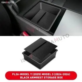 Isamuto 011534681100 Armrest Box Storage For Tesla Model Y Juniper 2025 2026/model 3 2024