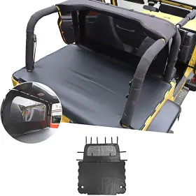 Jc-tj-tc-01 Jecar Trunk Leather Cargo Mat Cover For 1997-2006 Jeep Wrangler Tj Seat Barriers Is