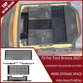 Jecar202602273 Jecar Top Roof Side Rack Shelf Expansion Luggage Frame Full Set For Ford Bronco 2021